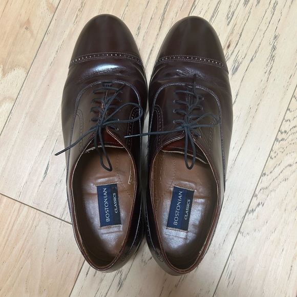 Leather Cap Toe Oxford Bostonian Classics First Flex Shoes (11 Medium) - Picture 12 of 15